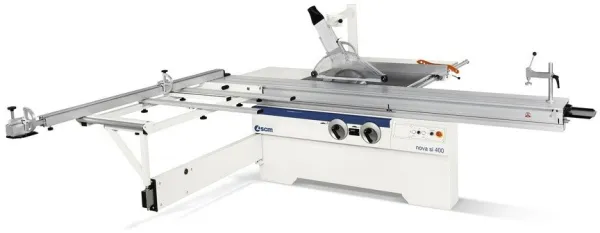 SCM Cirkelsåg, SI 400 NOVA med lutande blad och skjutbord.